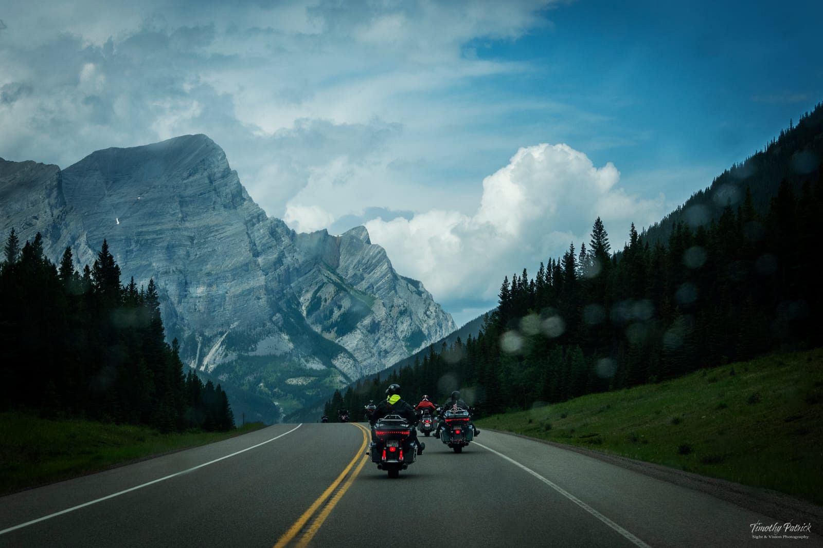 Motorcycles Cruising Mountain Passes